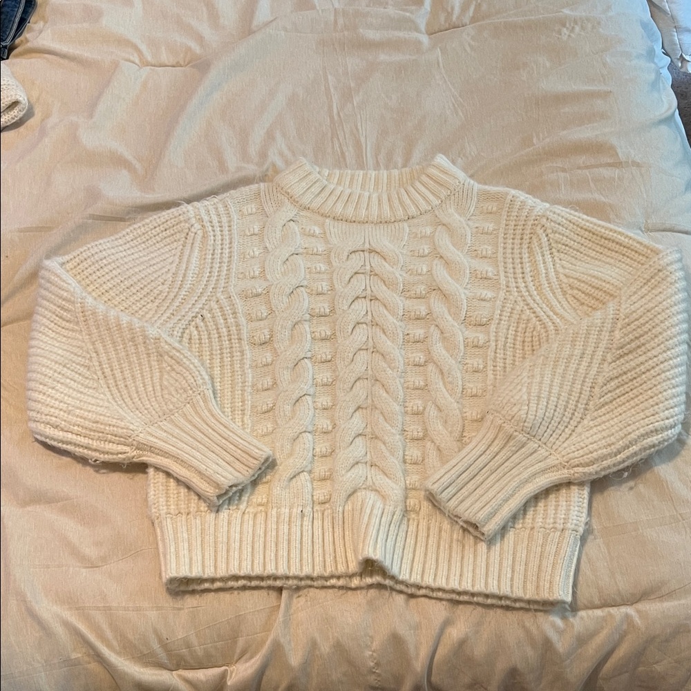Cozy Cream Cable Knit Sweater
